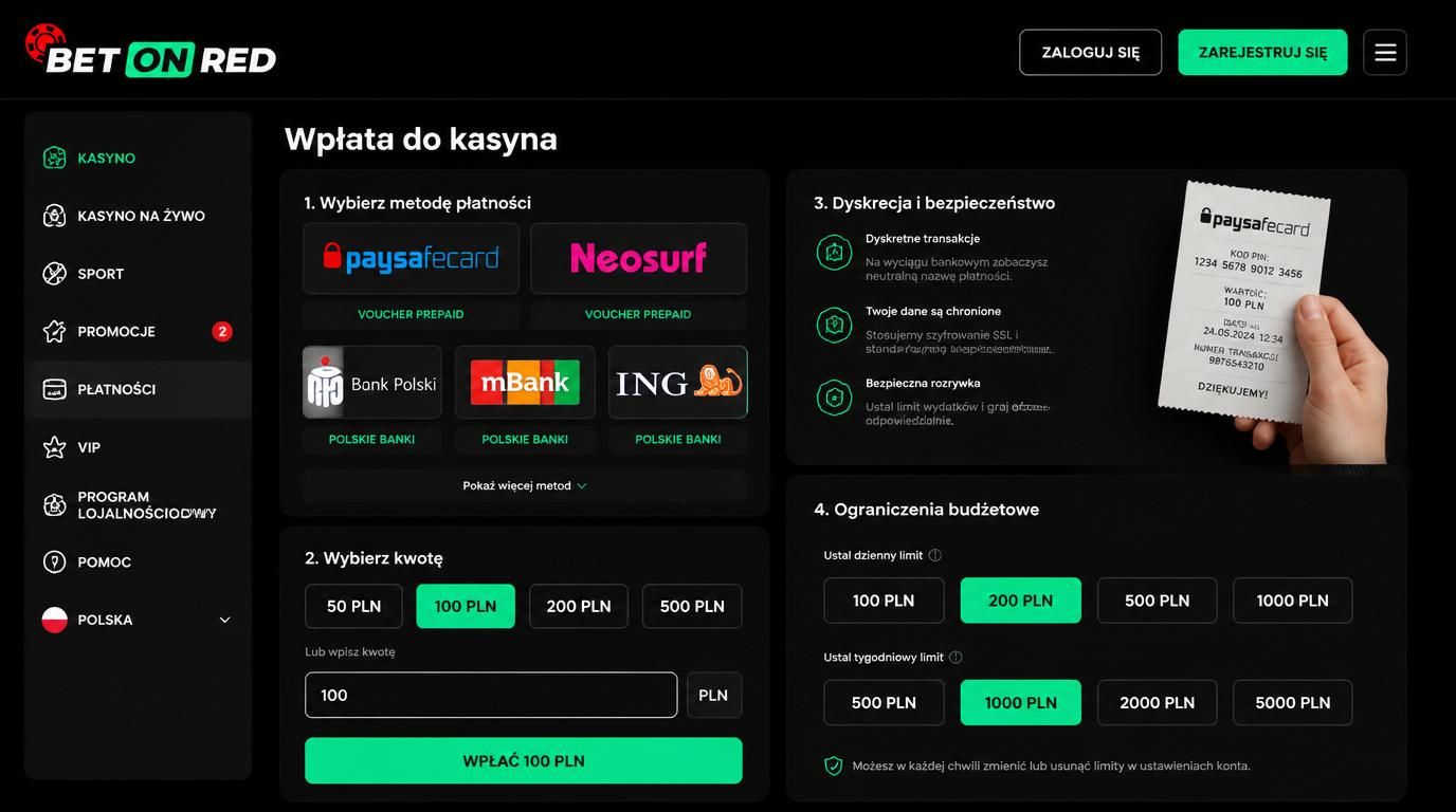 Voucher prepaid na tle logotypów Paysafecard i Neosurf, kod wpisywany ręcznie